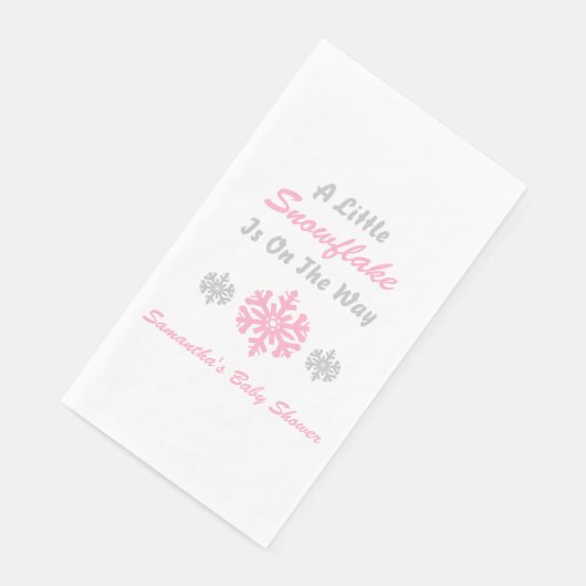 Kleine sneeuwvlok onderweg servet (Hoek)