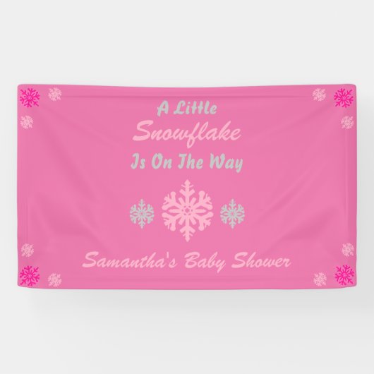 Kleine sneeuwvlok onderweg spandoek (Horizontaal)