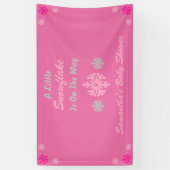 Kleine sneeuwvlok onderweg spandoek (Verticaal)