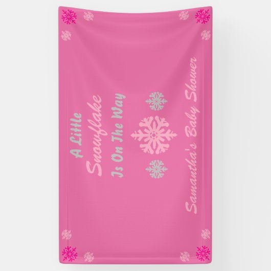 Kleine sneeuwvlok onderweg spandoek (Verticaal)