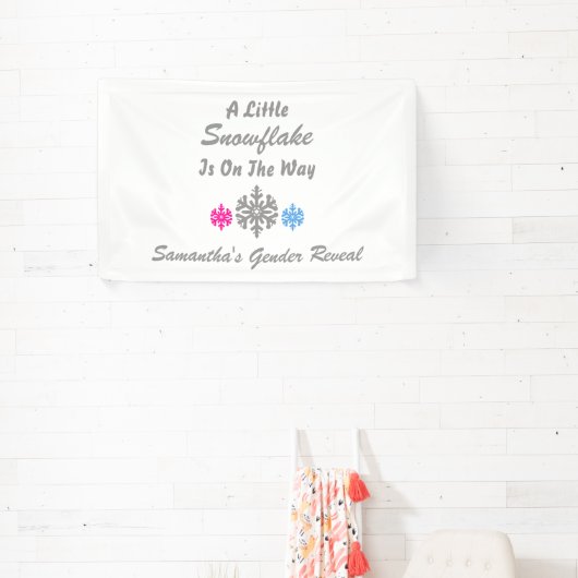 Kleine sneeuwvlok onderweg spandoek (Insitu)