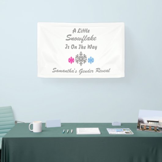 Kleine sneeuwvlok onderweg spandoek (Beurs)