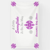 Kleine sneeuwvlok onderweg spandoek (Verticaal)