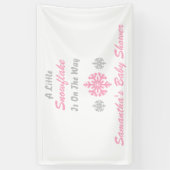 Kleine sneeuwvlok onderweg spandoek (Verticaal)