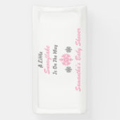 Kleine sneeuwvlok onderweg spandoek (Verticaal)