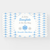 Kleine sneeuwvlok onderweg spandoek (Horizontaal)