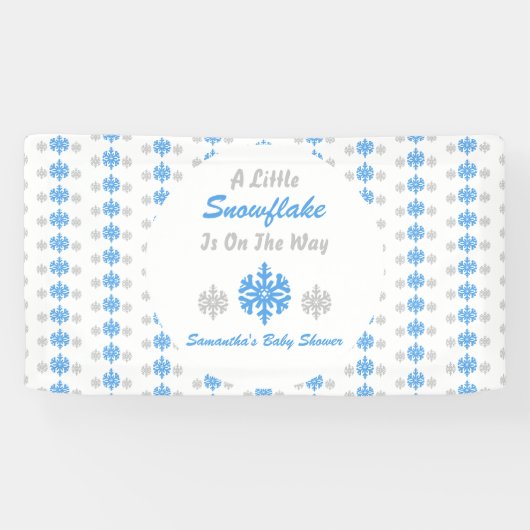 Kleine sneeuwvlok onderweg spandoek (Horizontaal)