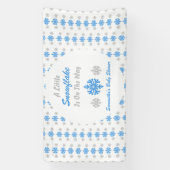 Kleine sneeuwvlok onderweg spandoek (Verticaal)