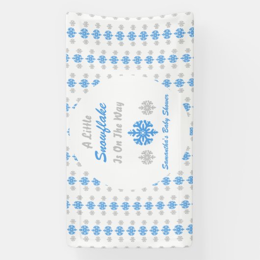 Kleine sneeuwvlok onderweg spandoek (Verticaal)