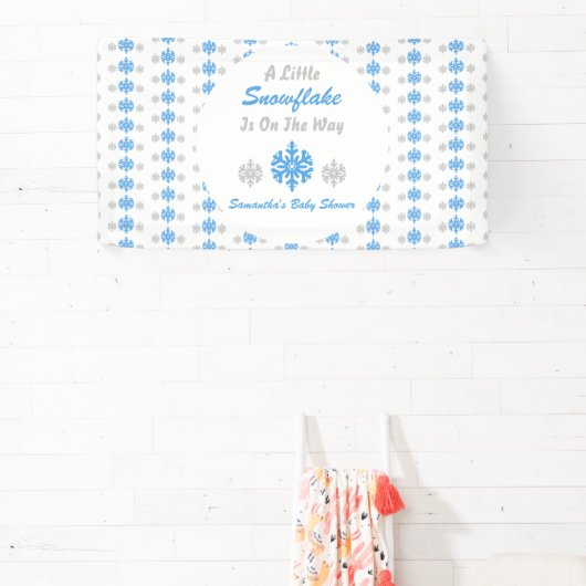 Kleine sneeuwvlok onderweg spandoek (Insitu)