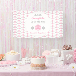 Kleine sneeuwvlok onderweg spandoek