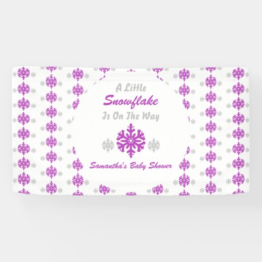 Kleine sneeuwvlok onderweg spandoek (Horizontaal)