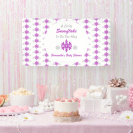 Kleine sneeuwvlok onderweg spandoek