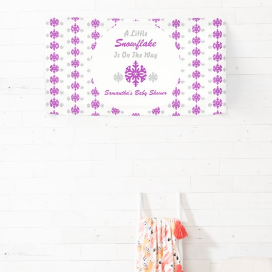 Kleine sneeuwvlok onderweg spandoek (Insitu)