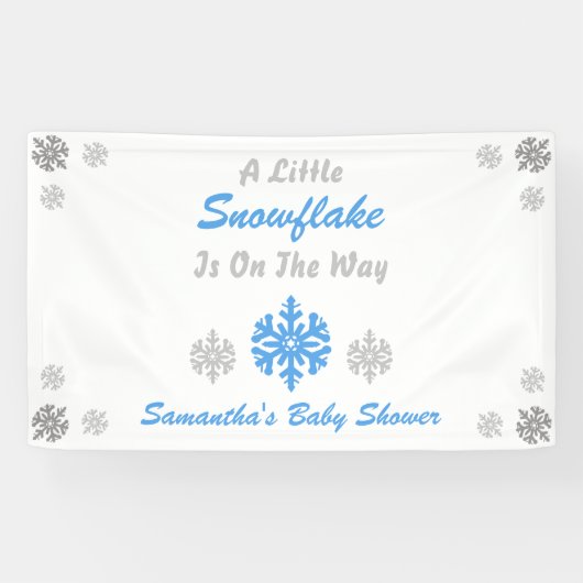 Kleine sneeuwvlok onderweg spandoek (Horizontaal)