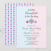 Kleine sneeuwvlok op weg naar de wintersekse kaart (Voorkant / Achterkant)