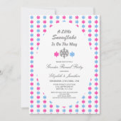 Kleine sneeuwvlok op weg naar de wintersekse kaart (Voorkant)