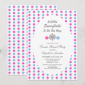 Kleine sneeuwvlok op weg naar de wintersekse kaart (Voorkant / Achterkant)