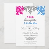 Kleine sneeuwvlok op weg naar de wintersekse kaart (Voorkant / Achterkant)