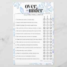 Kleine sneeuwvlok over onder het raden spel