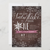 Kleine sneeuwvlok Plum rustiek hout eerste verjaar Kaart (Voorkant)