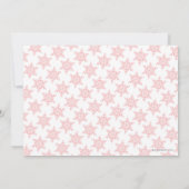 Kleine Sneeuwvlok Roze Zilveren Glitter 1e Verjaar Kaart (Achterkant)