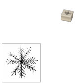 Kleine sneeuwvlok rubberen stempel (Gestempeld)
