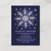 Kleine Sneeuwvlok Winter Baby shower Display Douch Informatiekaartje (Voorkant)