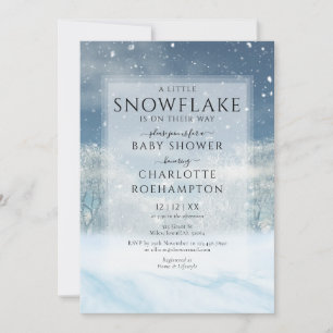 Kleine Sneeuwvlok Winter Baby Shower Kaart