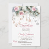 Kleine sneeuwvlok winter baby shower pastel kaart (Voorkant)