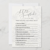 kleine sneeuwvlok winter baby shower wie kent mama kaart (Voorkant)