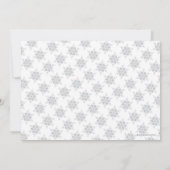 Kleine Sneeuwvlok Zilveren Glitter 1e Verjaardag Kaart (Achterkant)