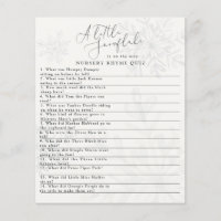 kleine sneeuwvlokken baby shower rhyme quiz