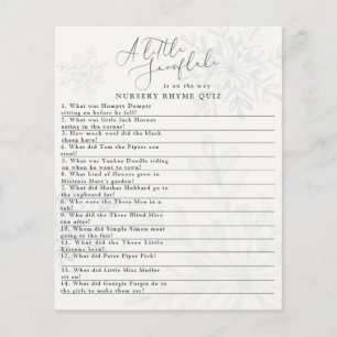 kleine sneeuwvlokken baby shower rhyme quiz
