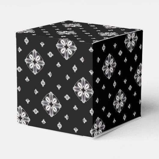 Kleine sneeuwvlokken en kristallen bedankdoosjes (Achterkant)