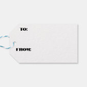 Kleine sneeuwvlokken en kristallen cadeaulabel (Achterkant Horizontaal)