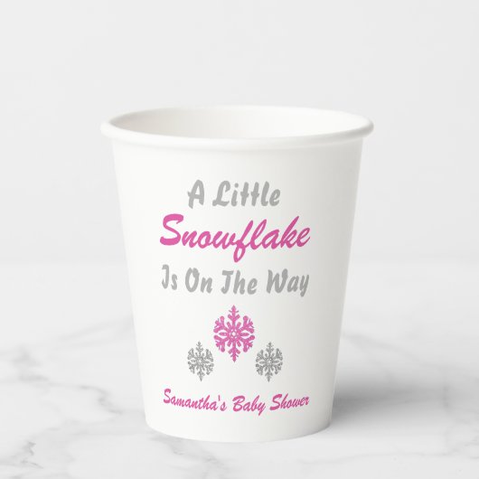 Kleine sneeuwvlokken op de manier waarop papieren papieren bekers (Voorkant)