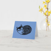 Kleine snelle Aslapen Fox-tekening en geheugenkaar Kaart (Gele Bloem)