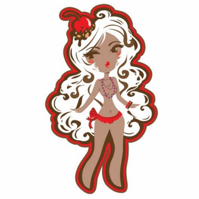 Kleine Snoepjes meisjes - Fudge Sundae Fotobeeldje Sleutelhanger (Voorkant)