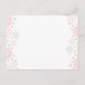 Kleine Snowflake Baby shower wil Baby Advieskaart (Achterkant)