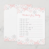 Kleine Snowflake Baby shower wil Baby Advieskaart (Voorkant / Achterkant)