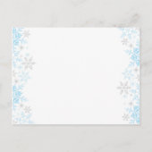 Kleine Snowflake Baby shower wil Baby Advieskaart (Achterkant)