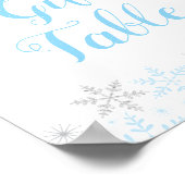 Kleine Snowflake Boy Baby shower Cadeetteken Poster (Hoek)