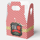 Kleine Snowflake die 2 draait! Eerste Kerstdag Bedankdoosjes (Geopend)