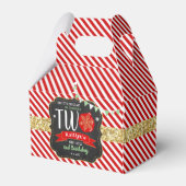 Kleine Snowflake die 2 draait! Eerste Kerstdag Bedankdoosjes (Voorkant Zijde)