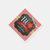 Kleine Snowflake die 2 draait! Eerste Kerstdag Servet (Hoek)