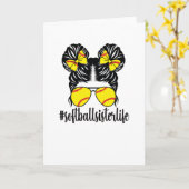 Kleine Softball-zuster van een Softball-speler Kaart (Gele Bloem)