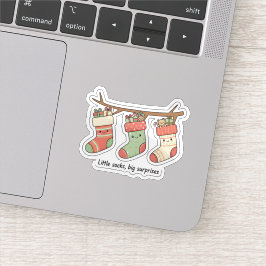 Kleine Sokken Grote Verrassingen Kerststicker Sticker