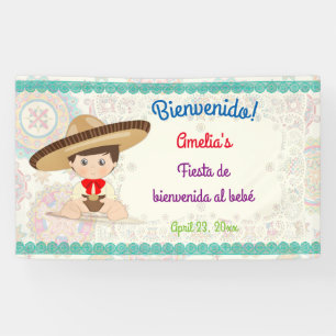 Kleine Spaanstalige Mexicaanse Sombrero Niñ0 Spandoek