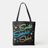 KLEINE, SPARKLE, SCHIJN! motivatie en inspirerend Tote Bag (Achterkant)